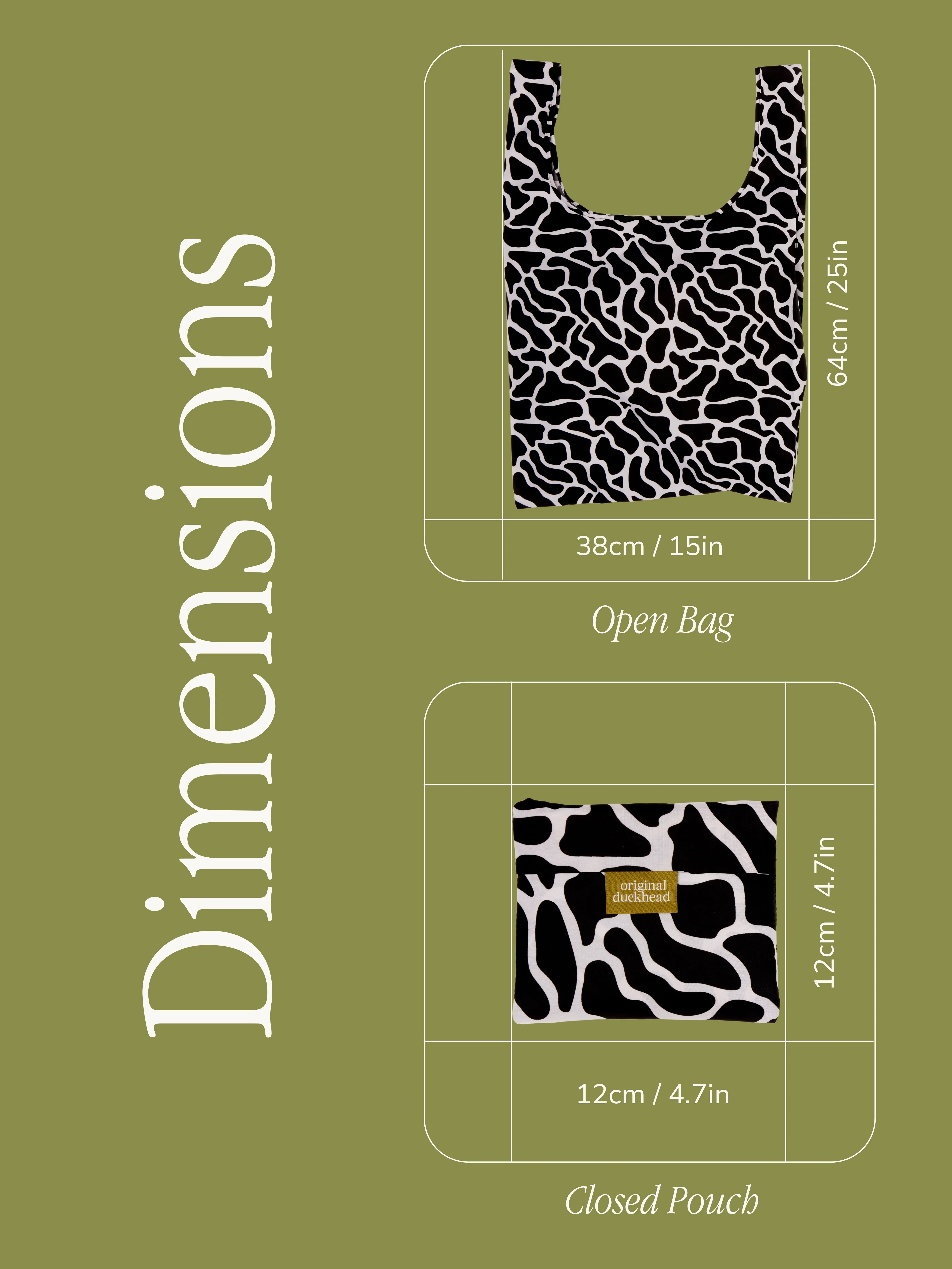 Black & White Ripples Reusable Bag - Image 8