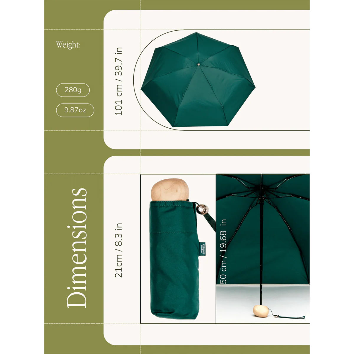 Forest Ultra Compact Mini Umbrella - Image 7