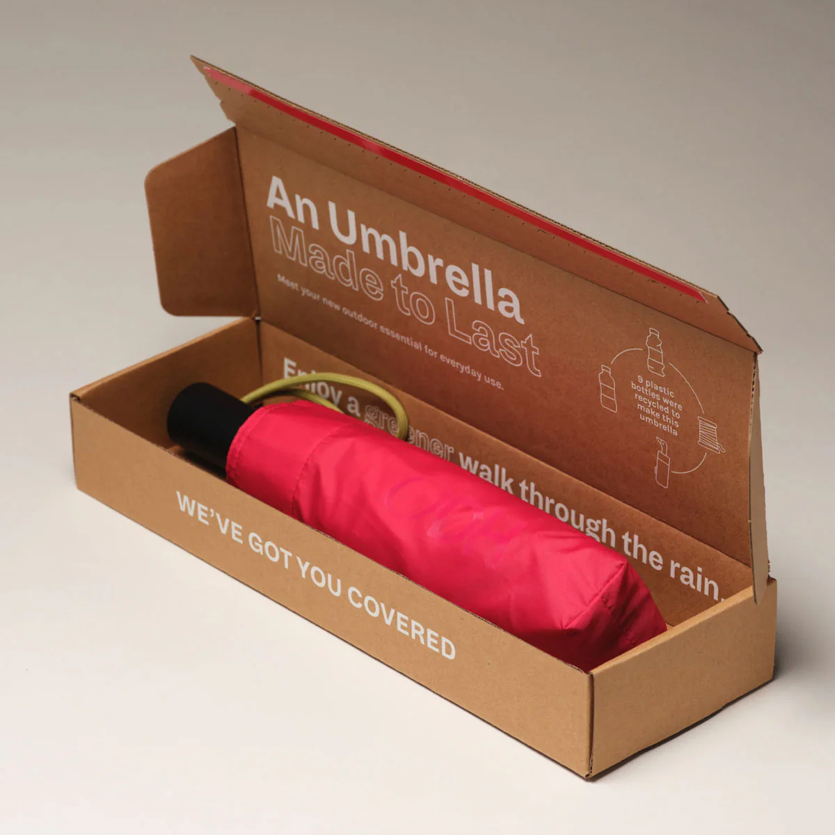 Magenta Umbrella with Auto Open-Close - Image 9