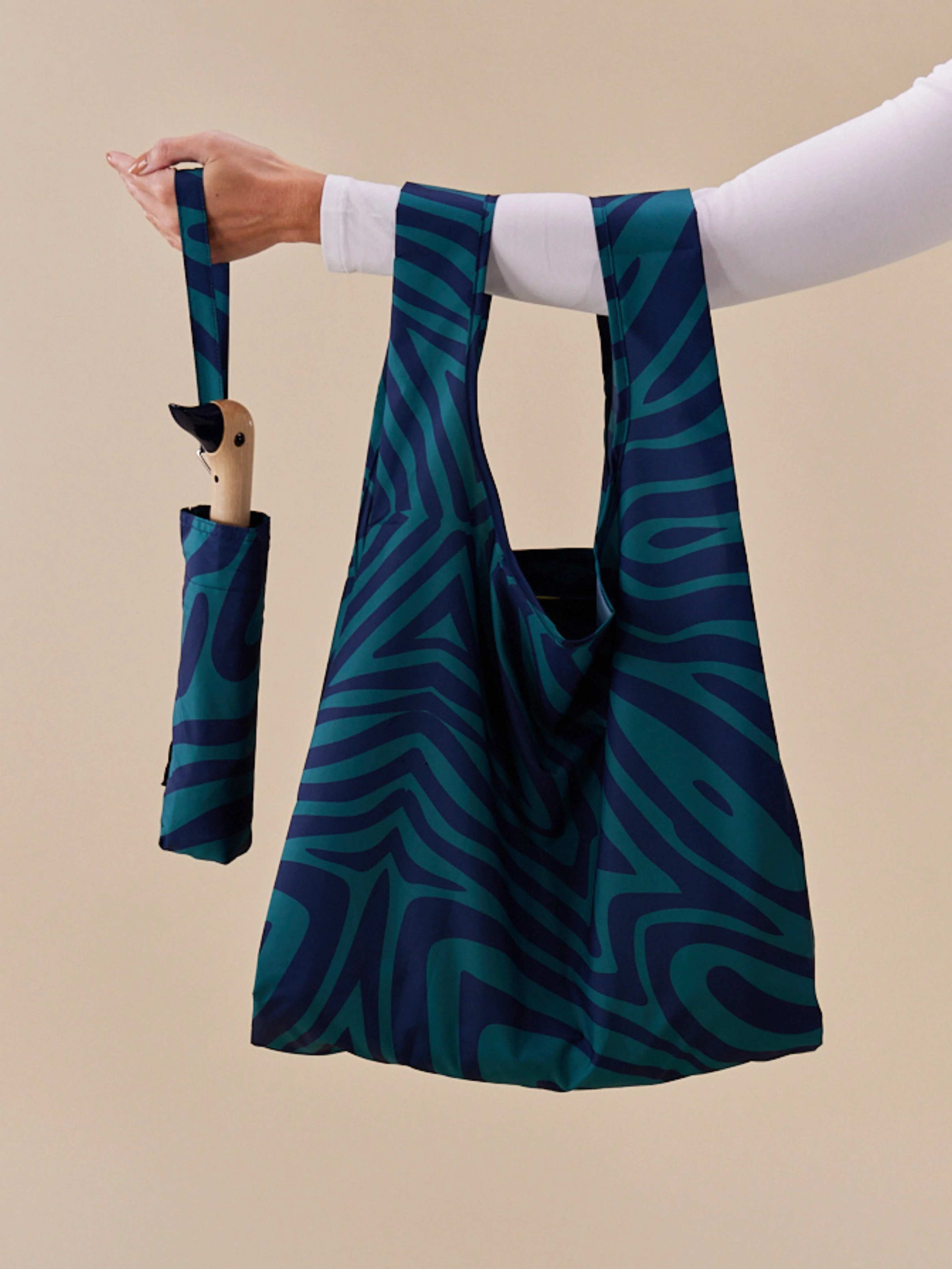 Swirl in Blue Reusable Bag - Image 4